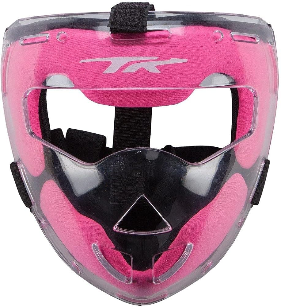 Máscara de hockey sobre césped - Mascarilla protectora para niñas y niños - Equipo de hockey sobre césped y equipo de protección para jugadores - Rosa