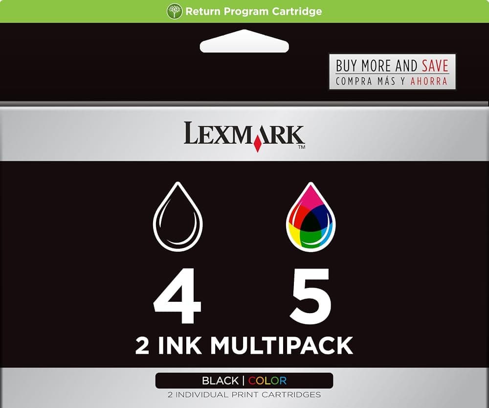 Paquete combinado Lexmark #4 y #5 negro/color