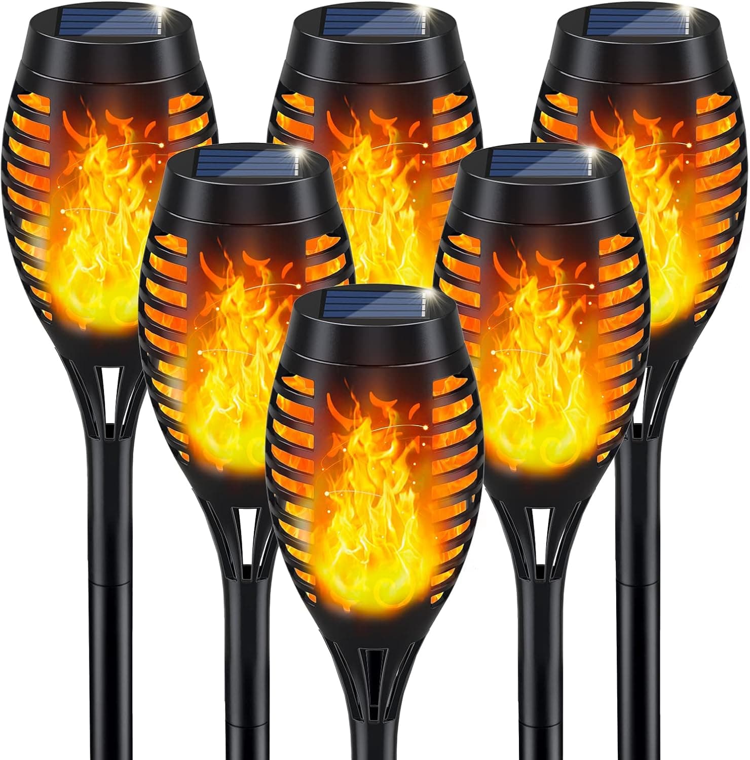 IkeeRuic Antorcha solar con llama parpadeante para decoraciones de Halloween