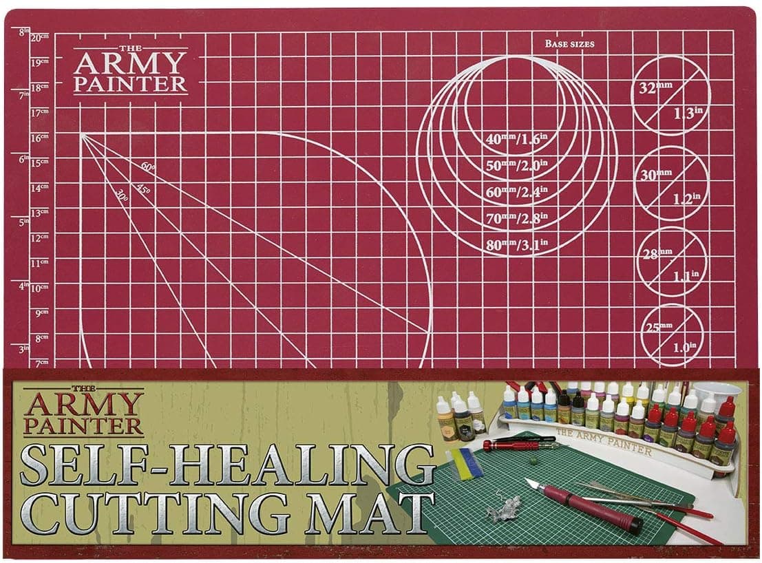 The Army Painter, tapete de corte autorreparable, PVC de doble cara antideslizante, A4 | Tabla de cortar en miniatura y modelo con cuadrícula de 3 capas, A4, juegos de rol de mesa, juegos de mesa y juegos de guerra Modelado en miniatura