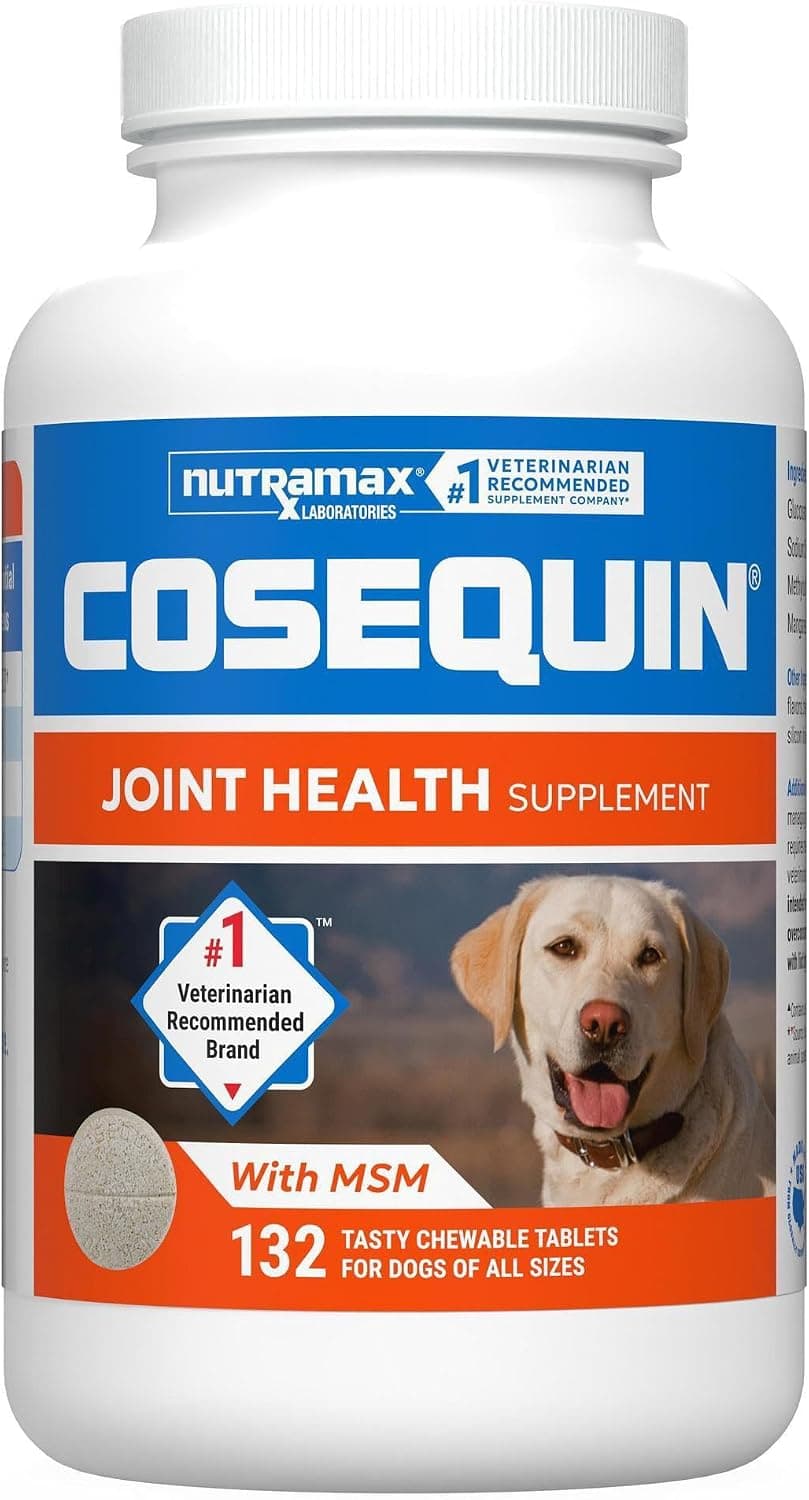Nutramax Cosequin Suplemento articular para perros, tabletas masticables, 132 ct