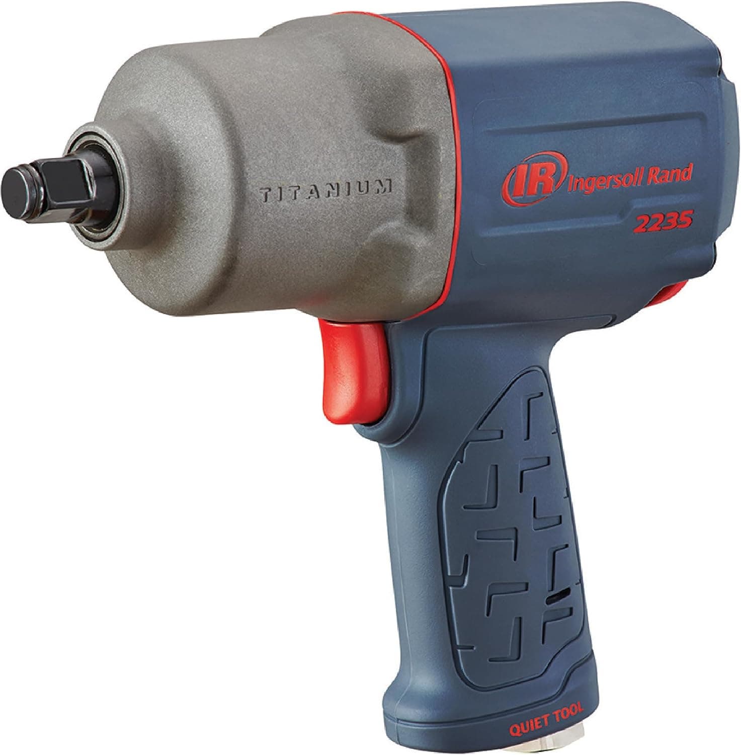 Llave de impacto neumática con accionamiento de 1/2" Ingersoll Rand 2235QTIMAX | Ofrece una salida de torsión de hasta 1300 pies-libras, ideal para trabajos de montaje, desmontaje y suspensión