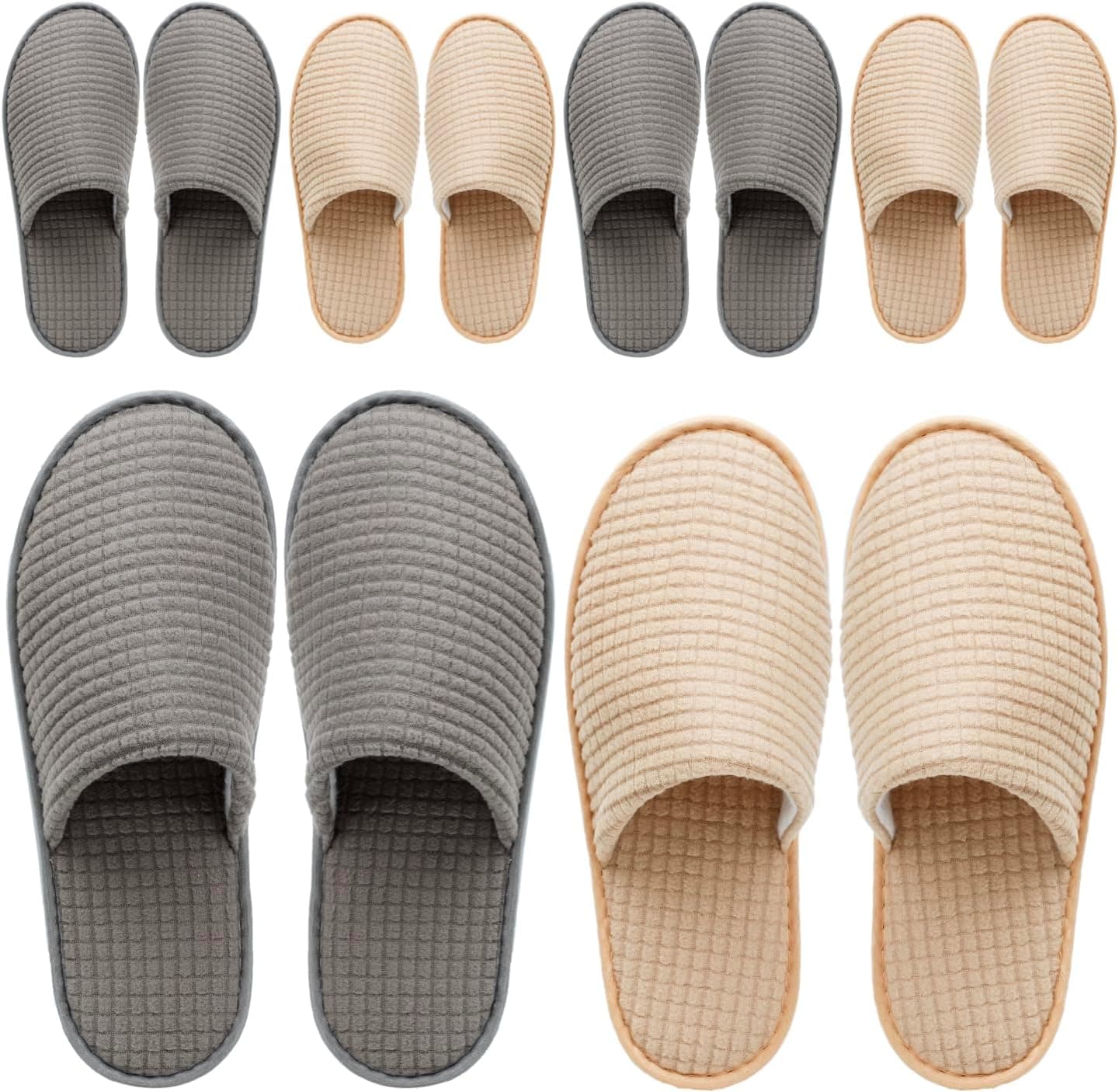 OSTADARRA 6-10 pares de zapatillas de spa, zapatillas desechables antideslizantes para invitados
