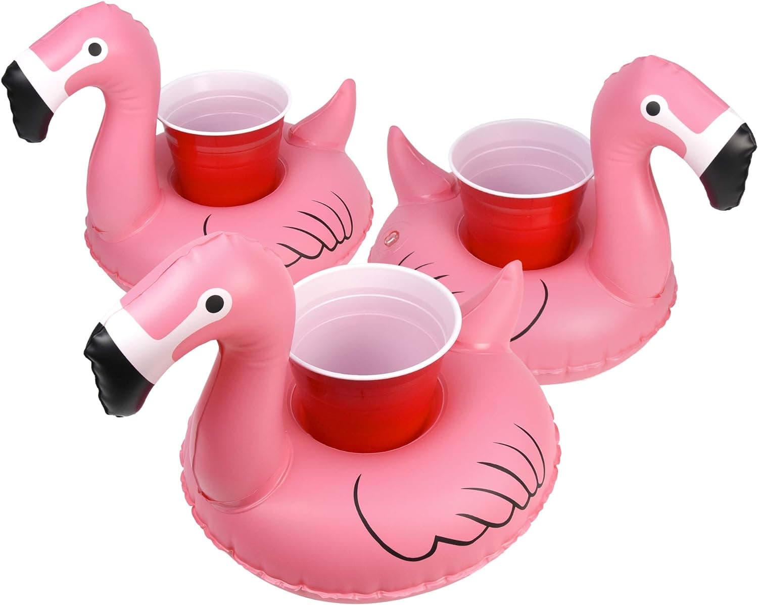 GoFloats Portabebidas inflables para piscina y jacuzzi (paquete de 3) (elija: unicornio, flamenco, palmera y más)