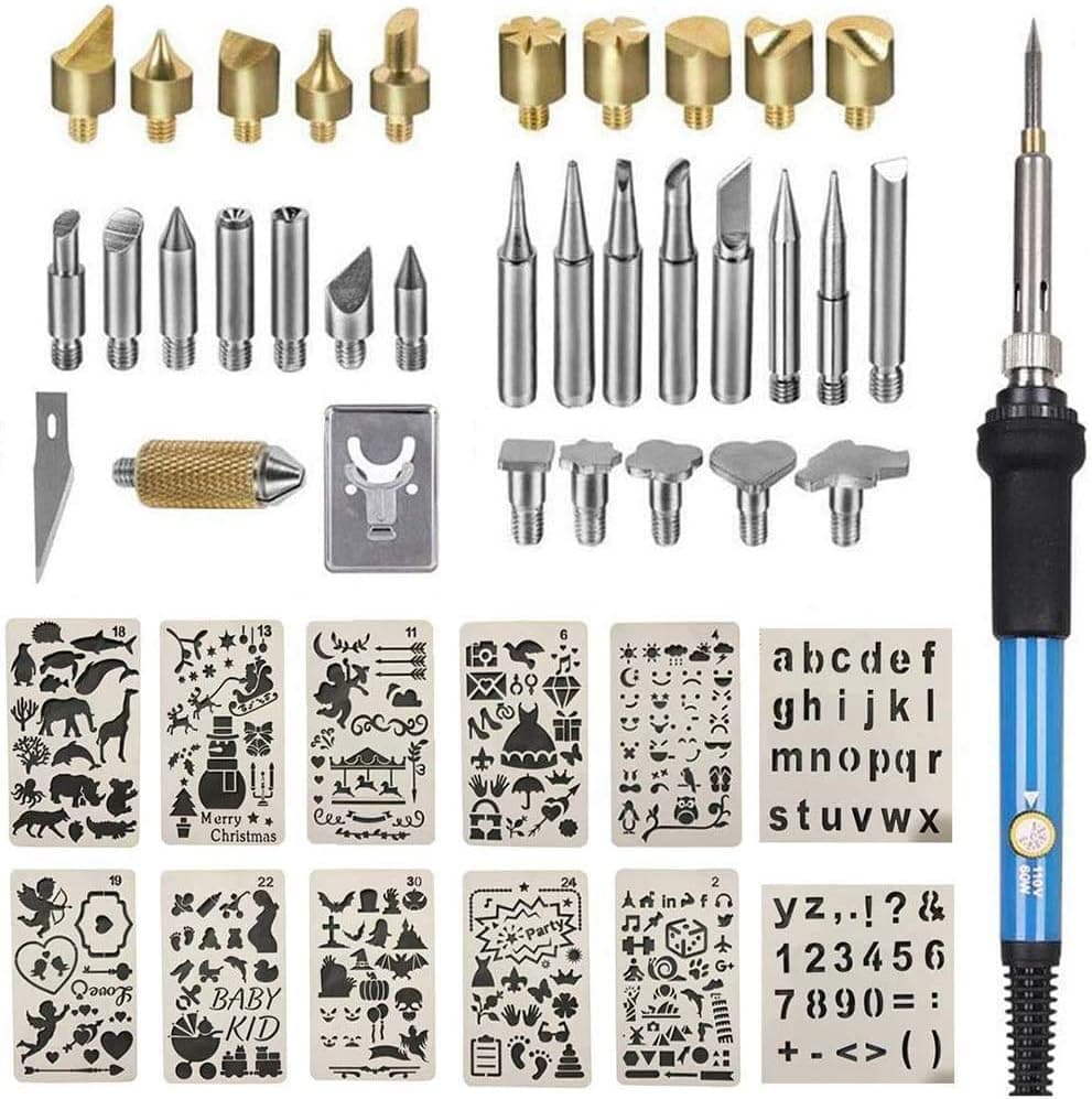 Wood Burning Kit, 46 Pcs Wood Burning Tool for Adults Pyrography