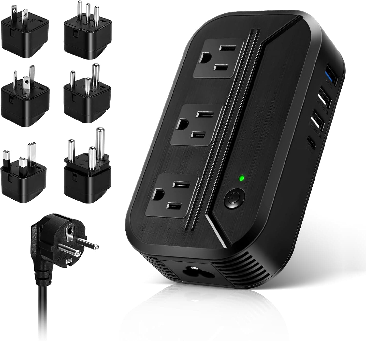 Convertidor de voltaje de 2300 W de EE. UU. a Europa - Convertidor de energía para viajes de 220 V a 110 V