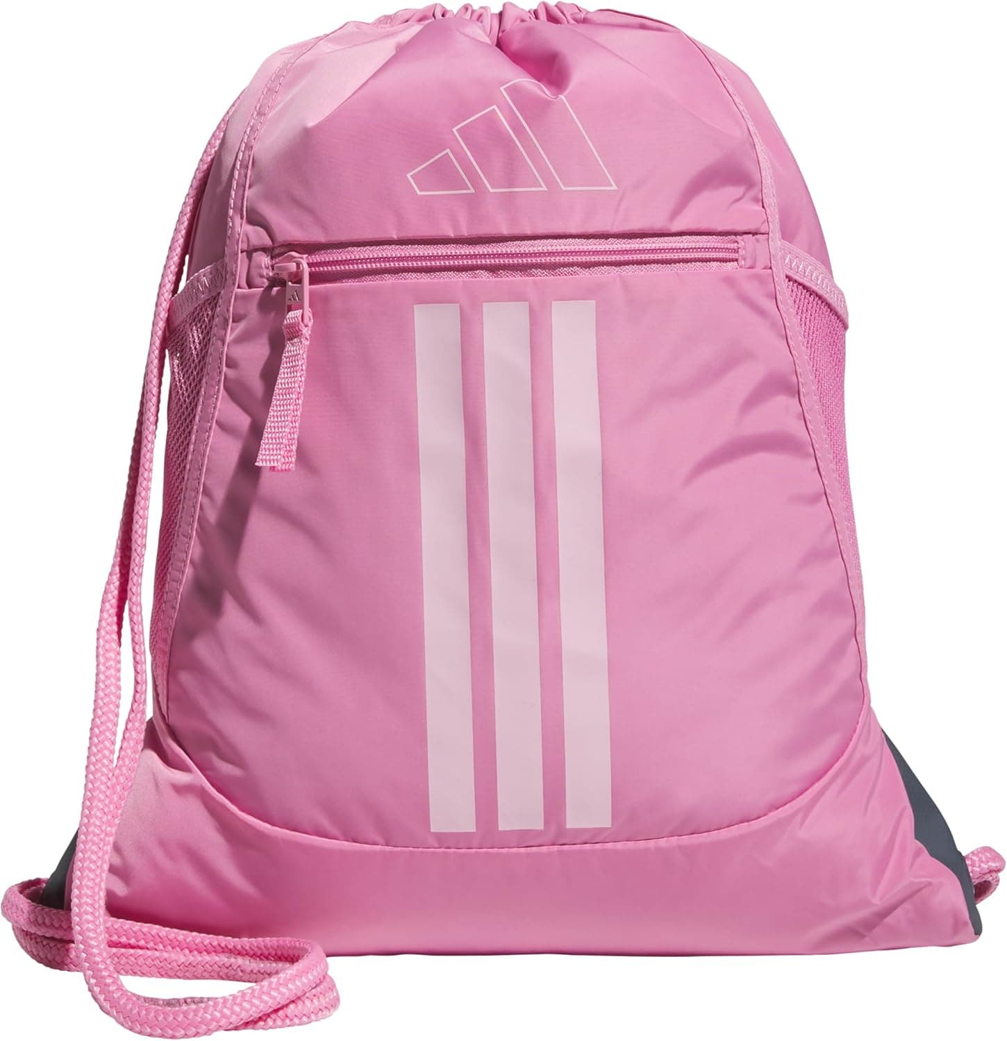 adidas Alliance Sackpack - Mochila con cordón para deportes, bolsa de gimnasio pequeña, Tropic Bloom/Clear Pink/3, OSFA