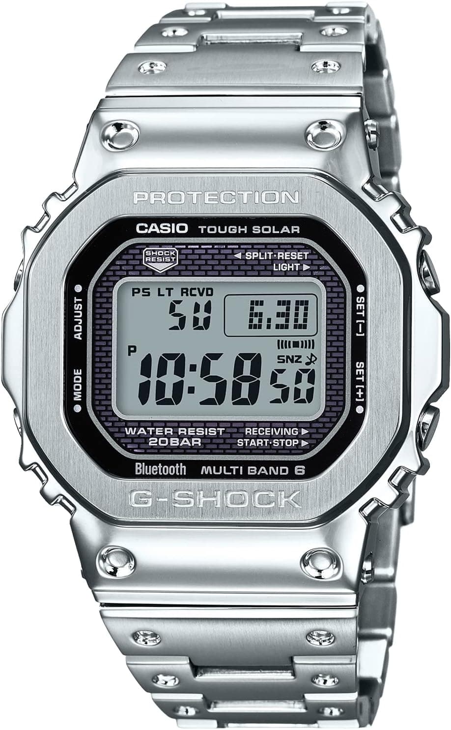 G-Shock by Casio Reloj digital estándar GMW-B5000-D1 para hombre Plata, Plata, Moderno