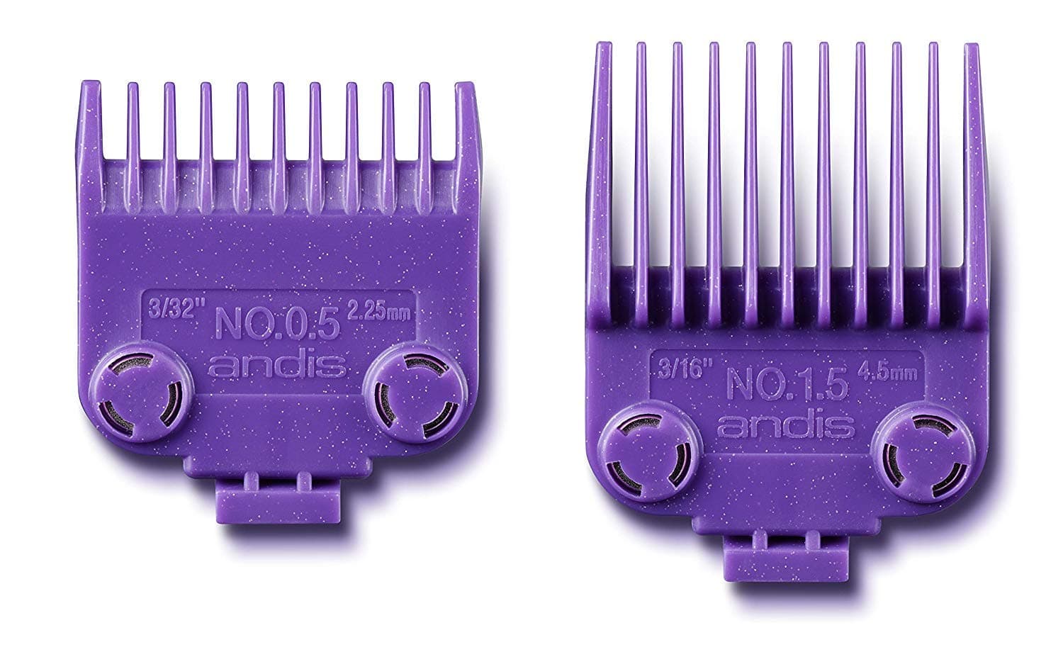 Andis 01420 Master Clipper Magnetic Comb Set - Crafted with High-Quality Materials & Long-Lasting Performance - Dual Pack Sizes 0.5 & 1.5 and Fit with ML Models – Purple
