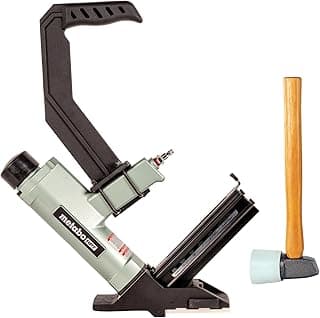 Metabo HPT Clavadora y grapadora para pisos 2 en 1, acepta clavos en forma de L de calibre 16 y grapas para pisos de corona de calibre 15.5 de 1/2 pulgada, operación neumática accionada por mazo, N5010AC