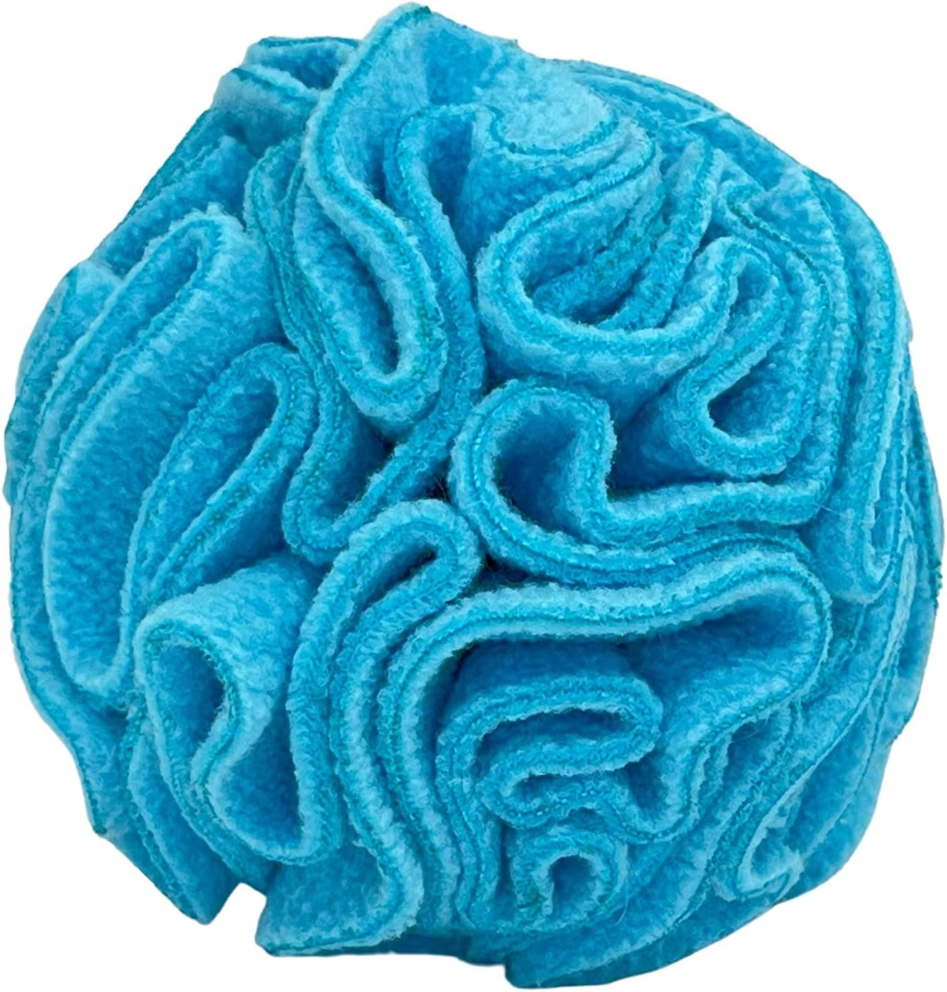 Glory To Dog Small Breed Snuffle Puzzle Ball Treat Foraging Dog Toy Blue | Fleece snuffle ball hides treats at variable depths. Engages smell & foraging instinct. Machine washable. 4". Small breed