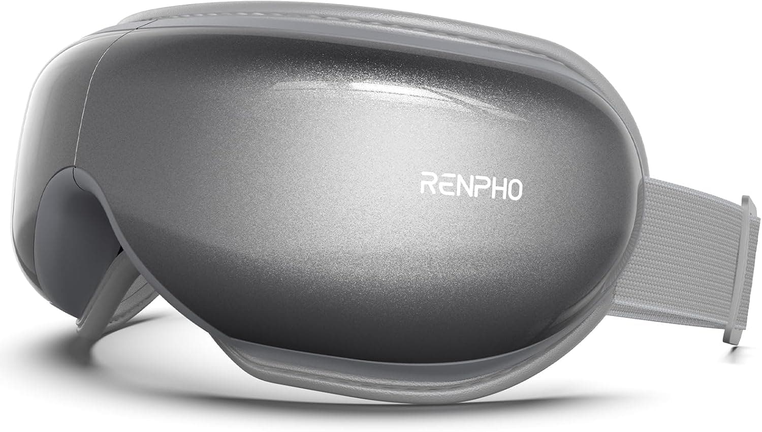 RENPHO Eyeris 1 Masajeador de ojos con calor, Mascarilla de masaje calentada para ojos | Masaje vibratorio para tensión de la cabeza, fatiga visual, ojos secos y ojeras, HSA elegible para FSA, gris