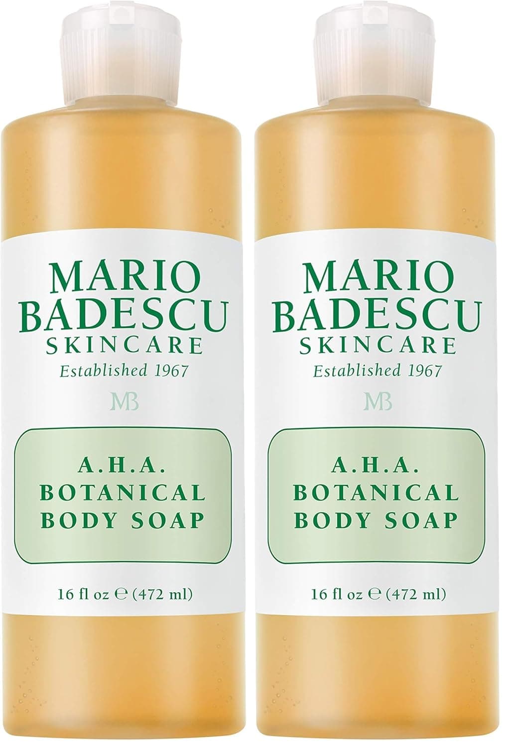 Mario Badescu AHA Botanical Body Wash Moisturizing, Clarifying and Gentle Exfoliating Wash for Brighter, Softer and Smoother Skin, Body Soap Infused with Glycolic Acid & Fruit Enzymes