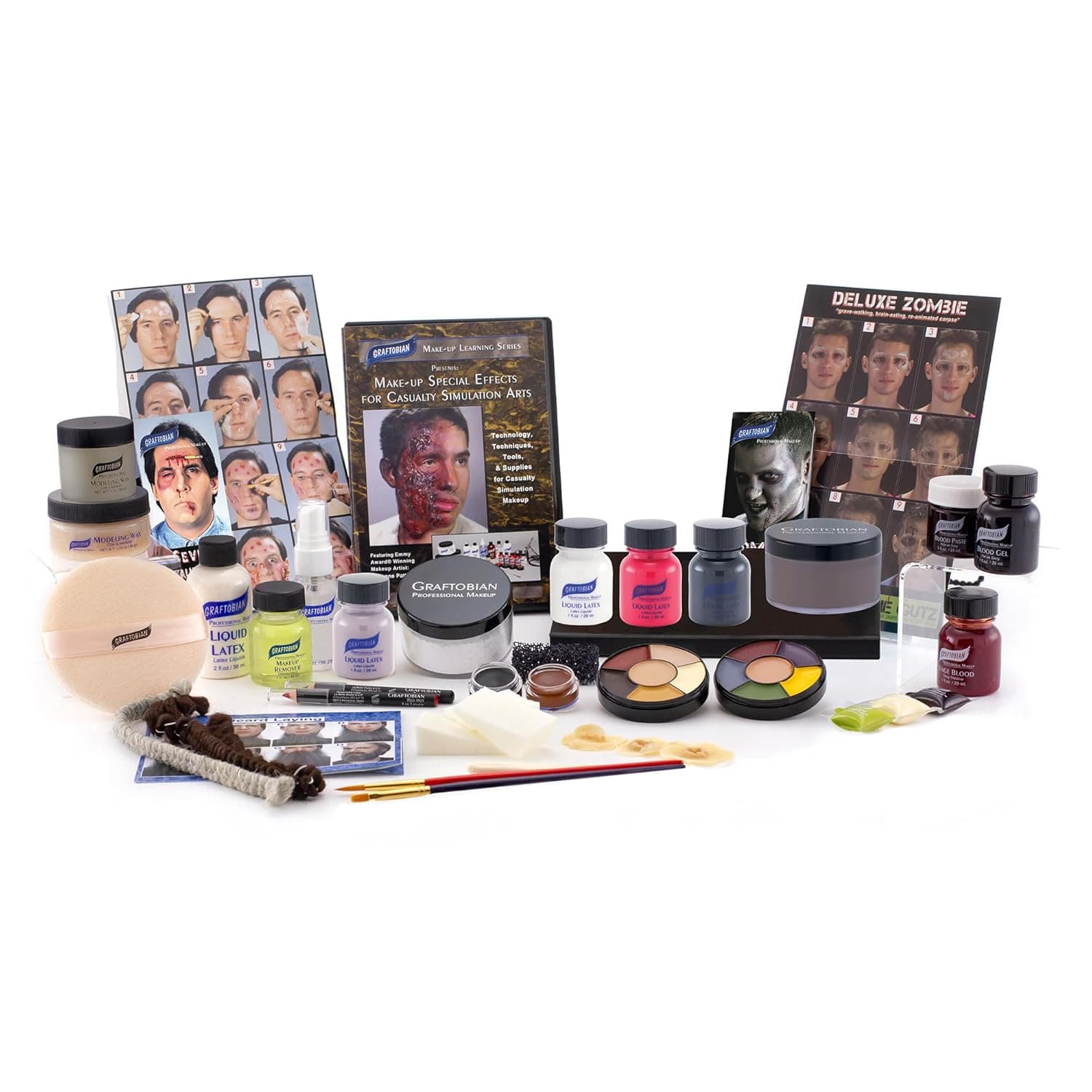 Graftobian Special FX Trauma Pro SFX Kit de maquillaje – Fabricado en Estados Unidos – Kit de efectos profesionales para Halloween, cosplay, teatro y película, colección de cosméticos fácil de usar para principiantes y profesionales
