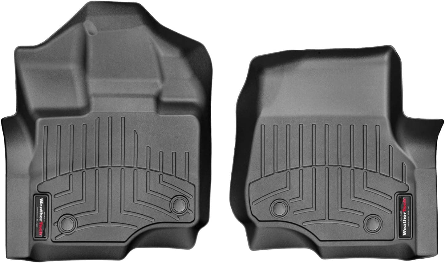 Revestimientos de piso de ajuste personalizado WeatherTech para Ford F-150, F-150, F-150 Lightning - 1ª fila (446971), negro