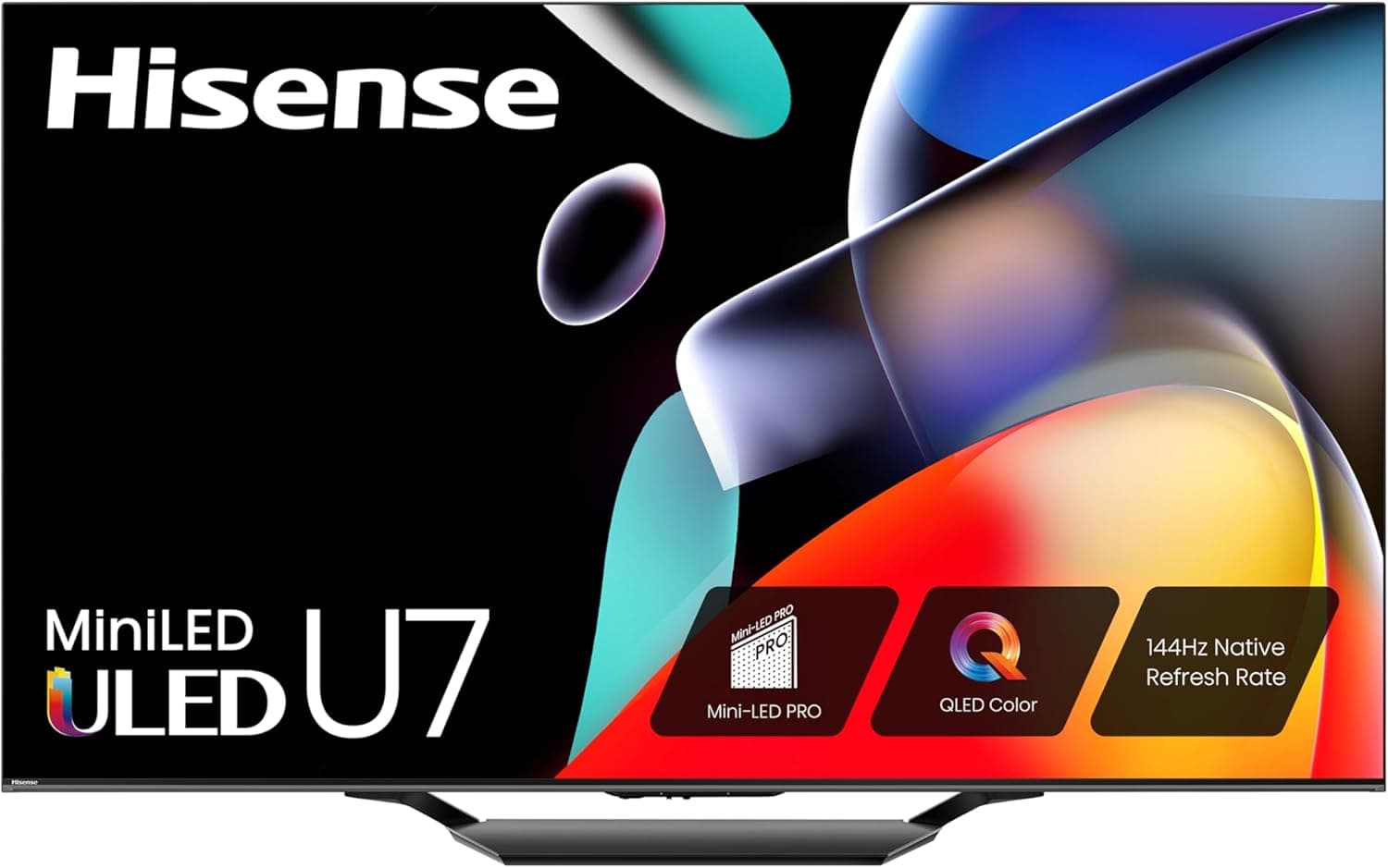 Hisense Mini-LED ULED 4K UHD Google Smart TV de 75 pulgadas serie U7 (75U7N) - QLED, Dolby Vision IQ, Dolby Atmos, atenuación local de matriz completa, modo de juego Pro de 144 Hz, VRR, compatibilidad con Alexa