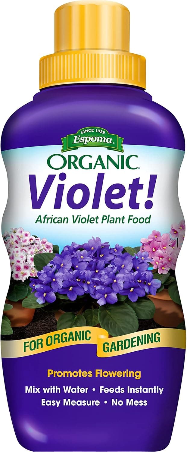Espoma Violeta Orgánica! Alimento vegetal concentrado de 8 onzas: fertilizante vegetal y potenciador de floración para todas las violetas y plantas con flores de interior. Promueve un crecimiento y floración vigorosos.