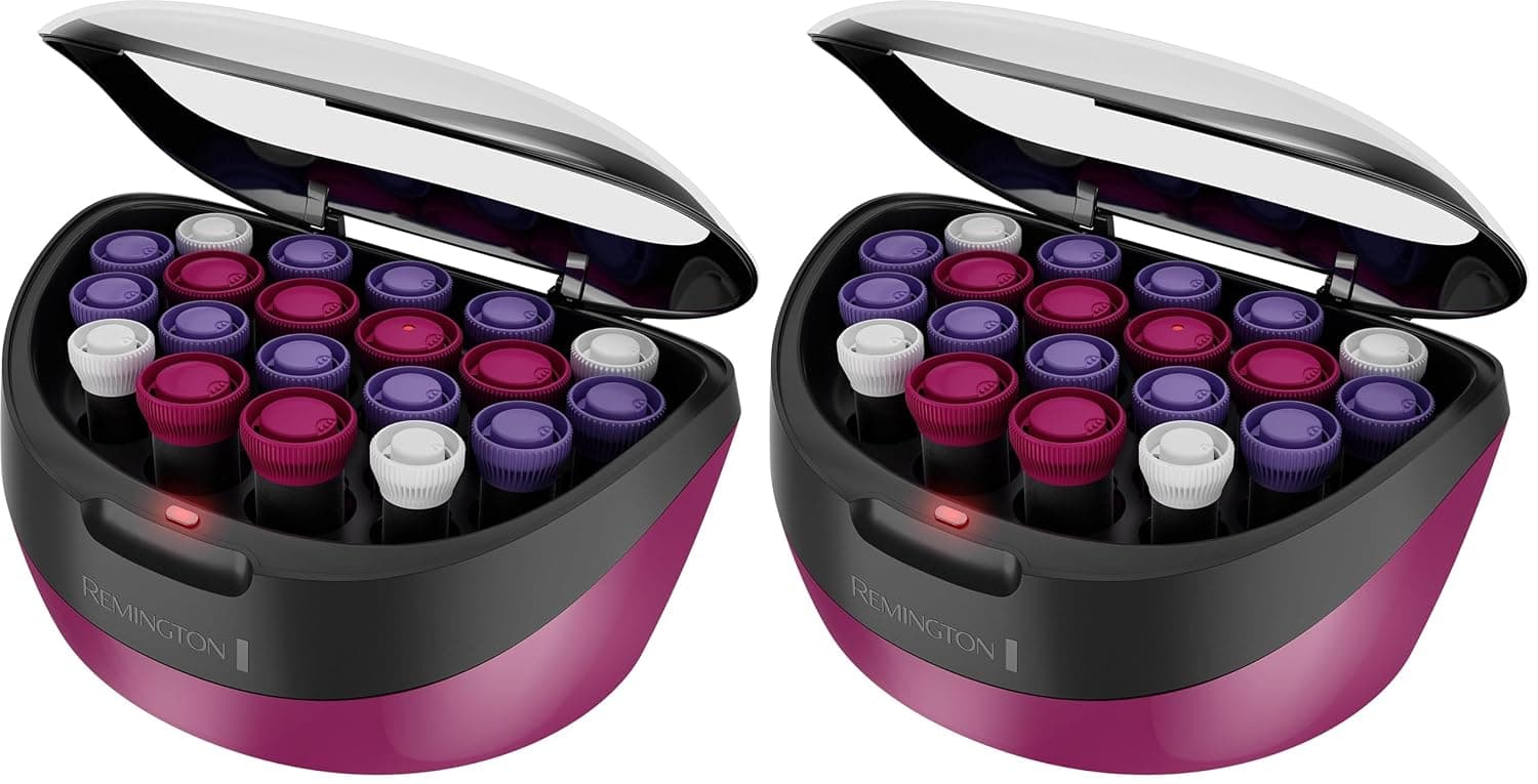 Remington Ionic Conditioning Hair Setter, 20 Velvet Rollers, 6 Large (1¼”), 10 Medium (1"), 4 Small (¾”), Blowout Style Hair Curlers (Pack of 2)