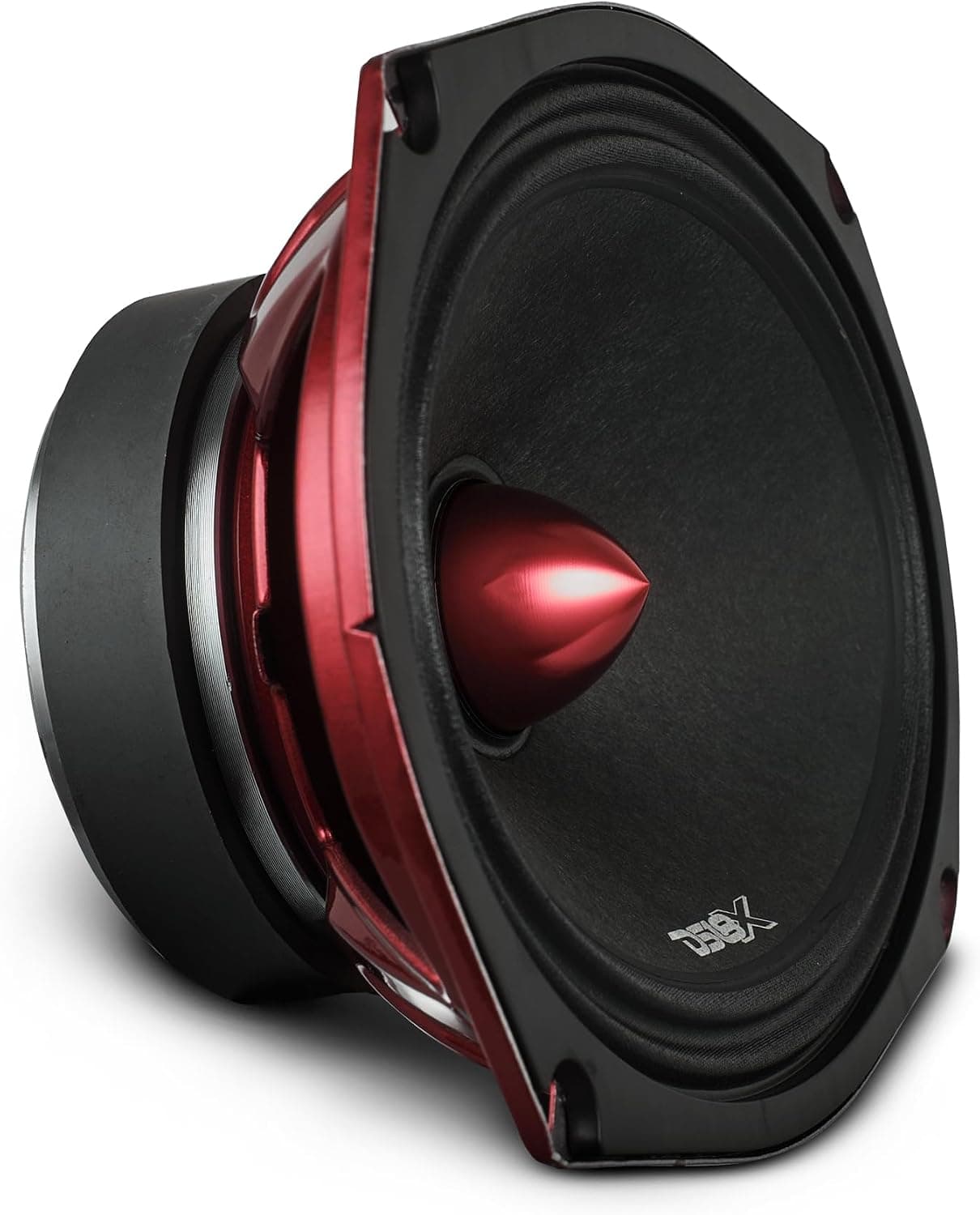 Altavoz DS18 PRO-X694 BM - 6x9, rango medio, bala de aluminio rojo, 400 W máx., 200 W RMS, 4 ohmios - Altavoces de puerta de audio de primera calidad para sistema de sonido estéreo de automóvil, camión y motocicleta (1 altavoz)