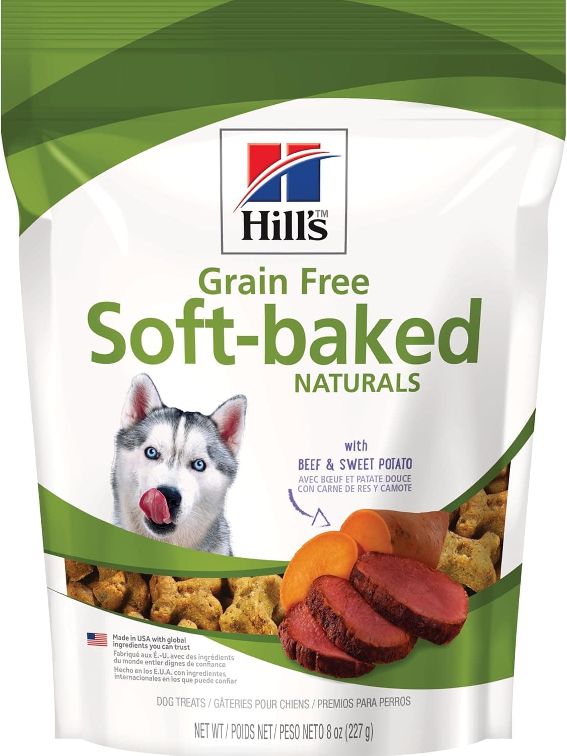 Golosinas para perros Hill's Grain Free Soft-Baked Naturals, carne de res y batata