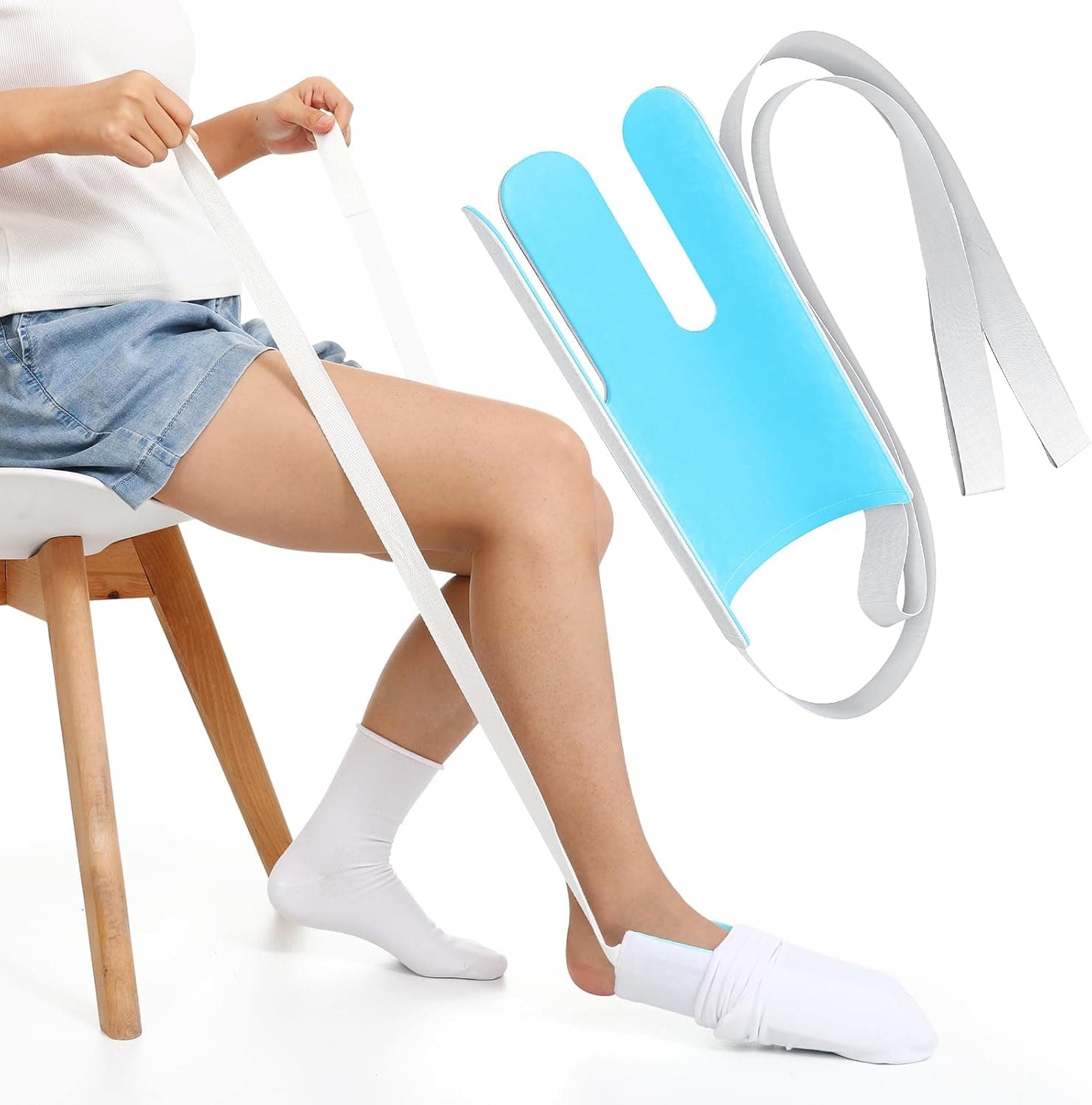Fanwer Sock Aid Tool and Pants Assist for Elderly, Disabled,Pregnant, Diabetics - Pulling Assist Device - Socks Helper