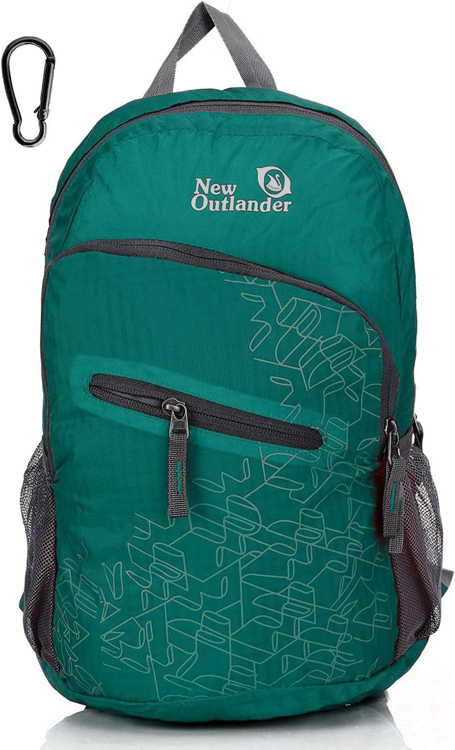 20L/33L: mochila de viaje ligera y plegable más duradera (verde azulado oscuro, 20L)