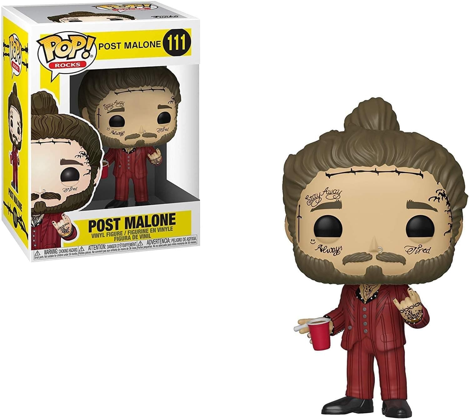 ¡Funko Pop! Rocks: Post Malone - Post Malone incluye figura coleccionable, multicolor