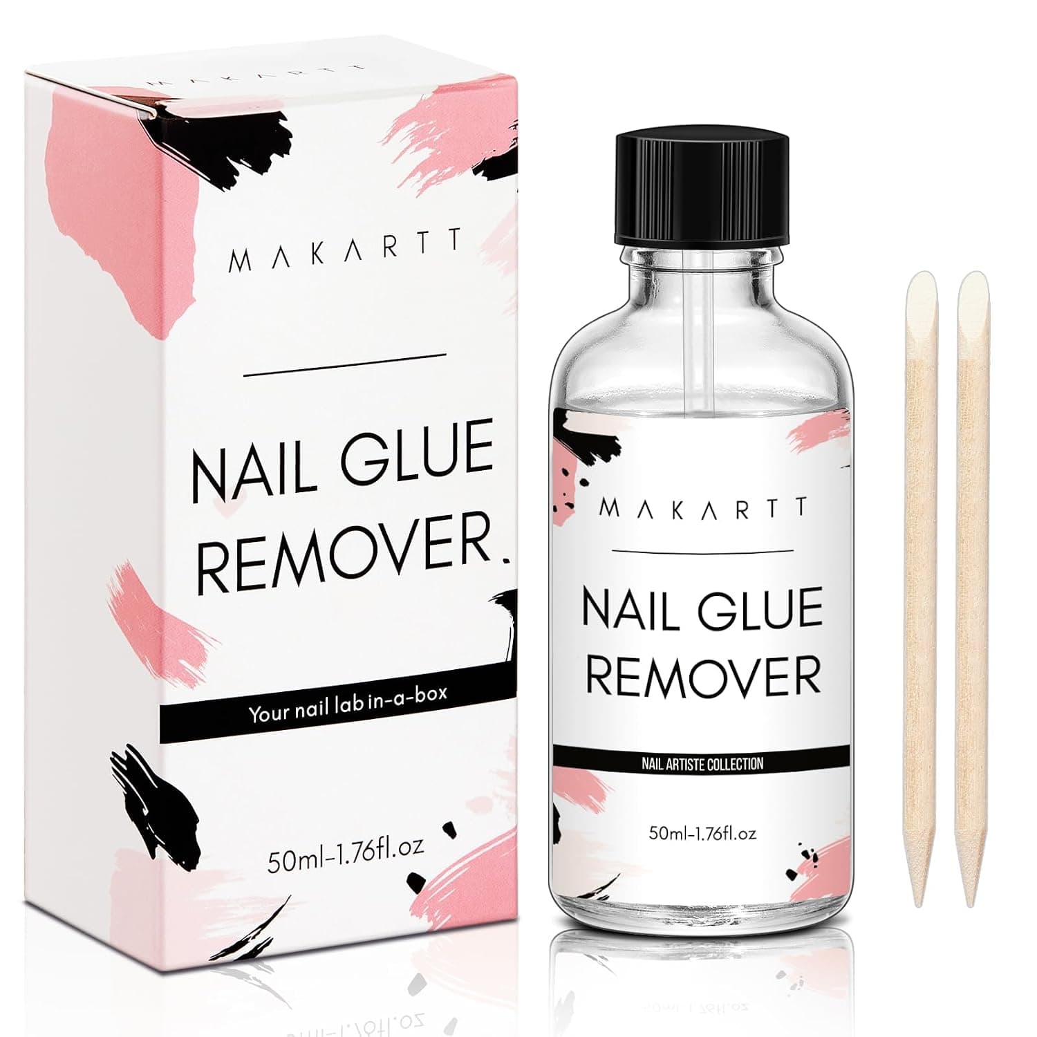 Removedor de pegamento para uñas Makartt: para prensas acrílicas, desvinculador de 50 ml sin acetona, no se puede quitar el esmalte en gel