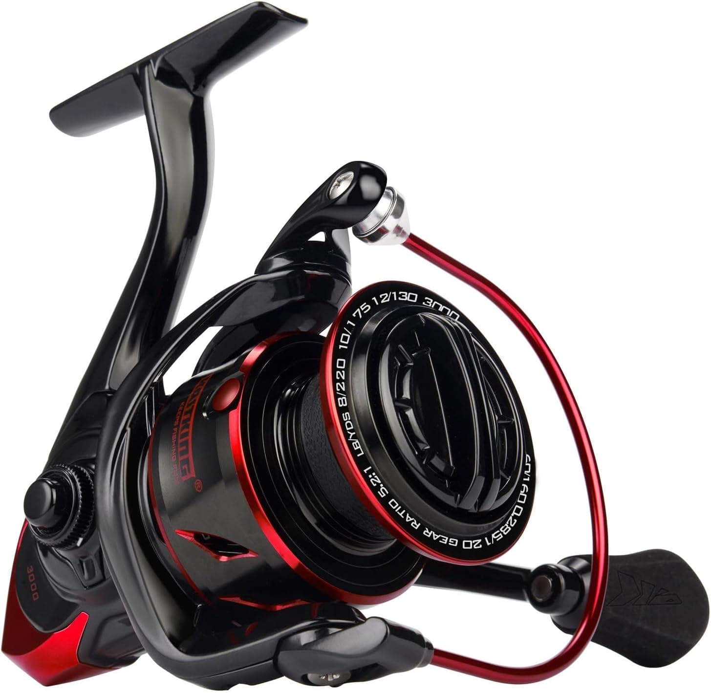 Carretes de pesca giratorios KastKing Sharky para agua salada y agua dulce | Arrastre máximo: 39,5 lb, 10+1 BB, 9,8 oz, marco ligero Nylitech, relación de engranajes 5,2:1 y 6,2:1, eje de gran tamaño, regalos de pesca