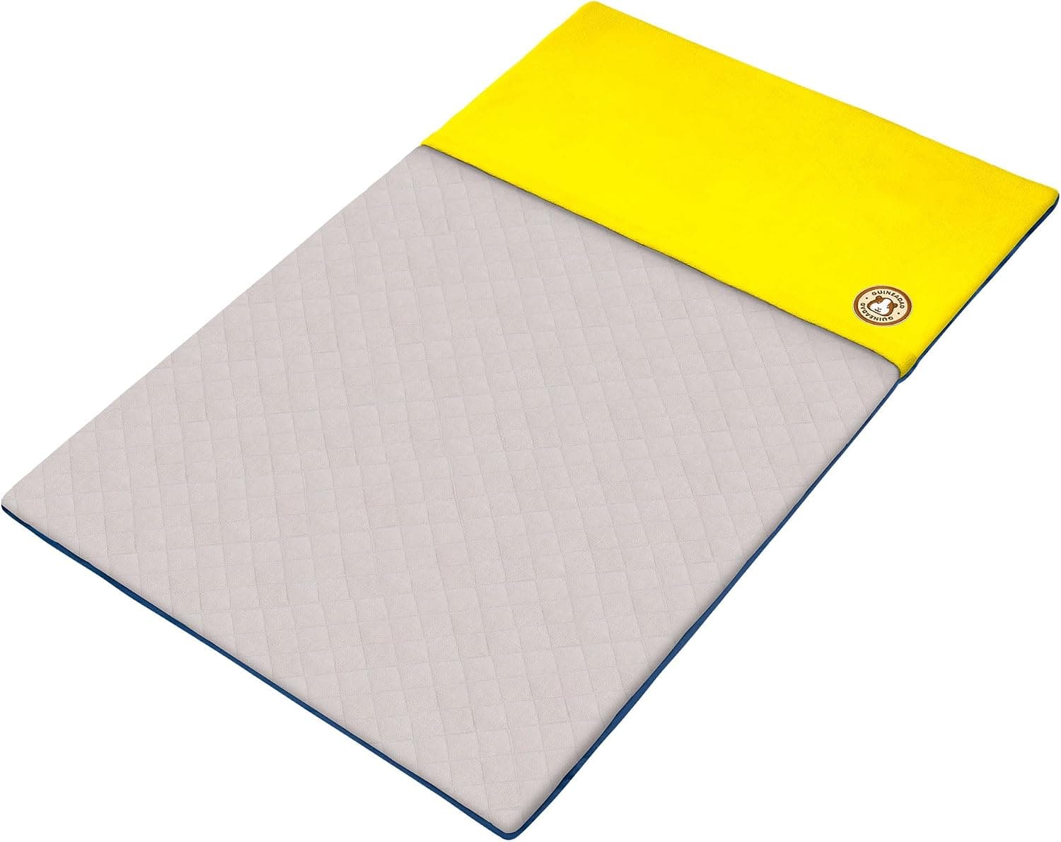 GuineaDad Original Liner - Ropa de cama de forro polar amarillo para cobayas - Forro reutilizable para jaula de cobayas - Extra absorbente con fondo impermeable y bolsillo de madriguera - Suministros para mascotas pequeñas - 2x3 C&C