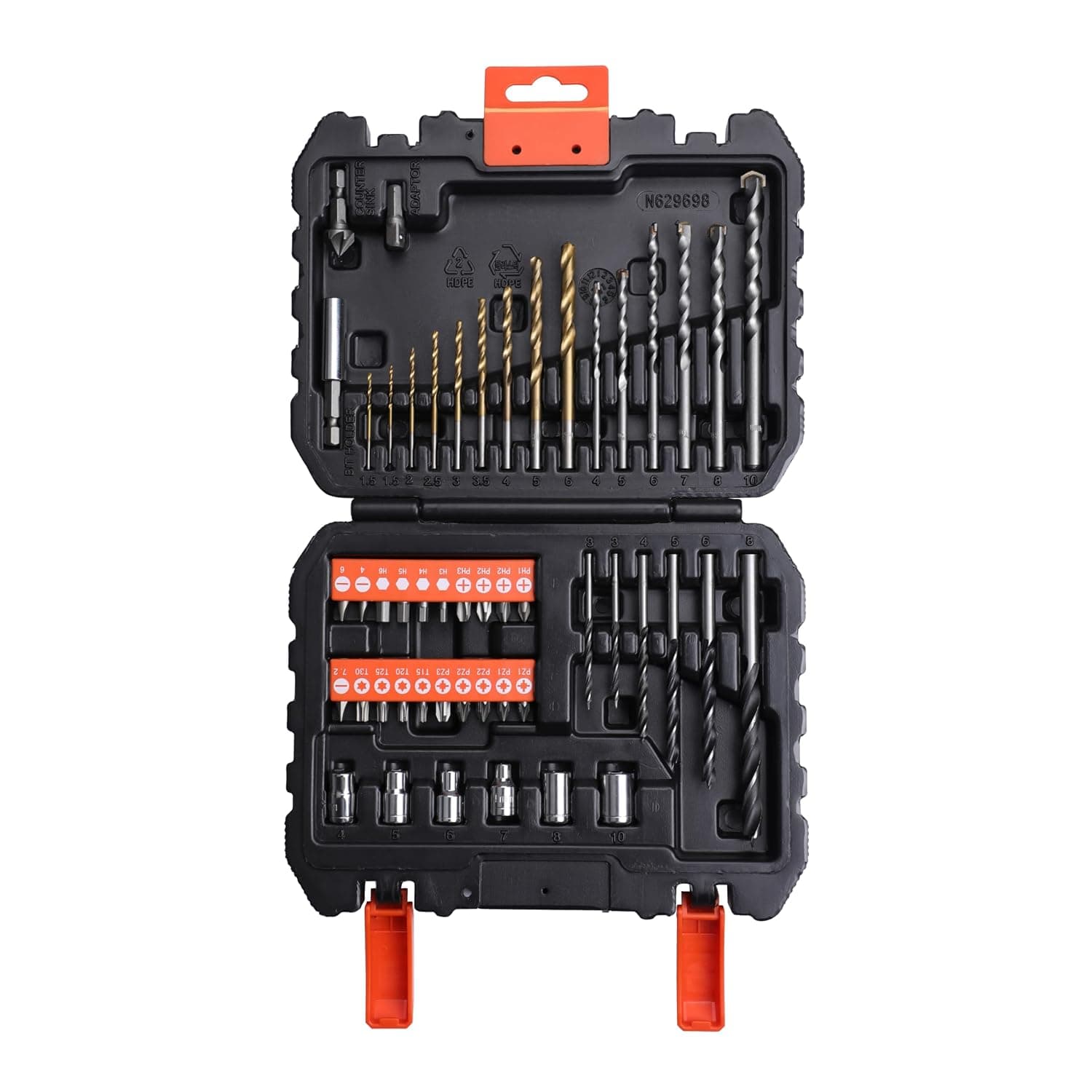 Black + Decker A7188 Juego de puntas de taladro y destornillador de 50 piezas