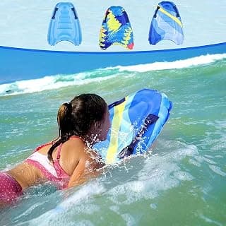 Tabla de surf inflable, tabla de surf inflable con asas, almohadilla flotante plegable para piscina, para adultos, principiantes y niños, tablas de boogie portátiles