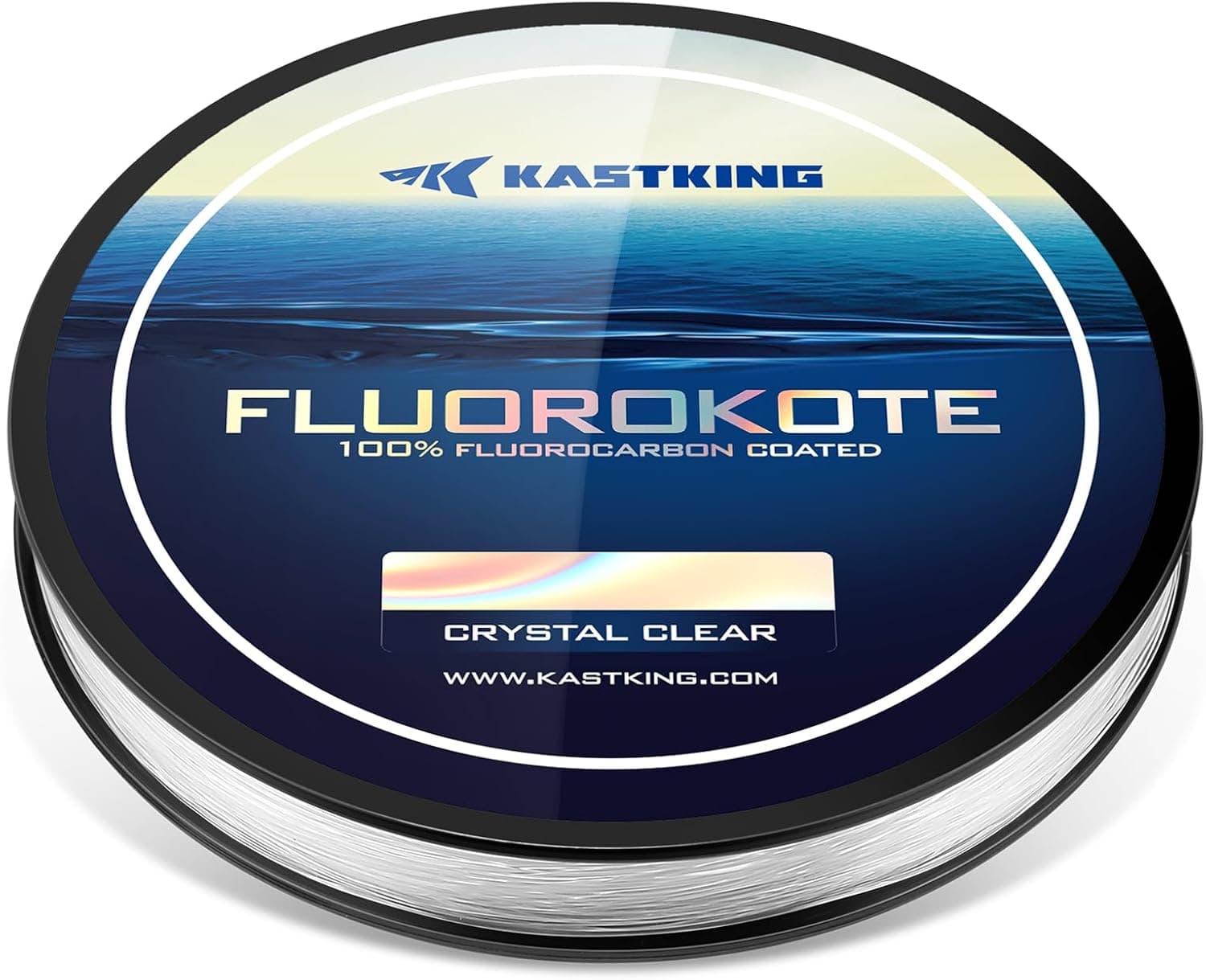 Línea de pesca recubierta de fluorocarbono KastKing Fluorokote, líder de fluorocarbono | Claridad extrema, hundimiento rápido, resistente a los golpes, alta resistencia a la abrasión, baja visibilidad, fuerte resistencia al nudo
