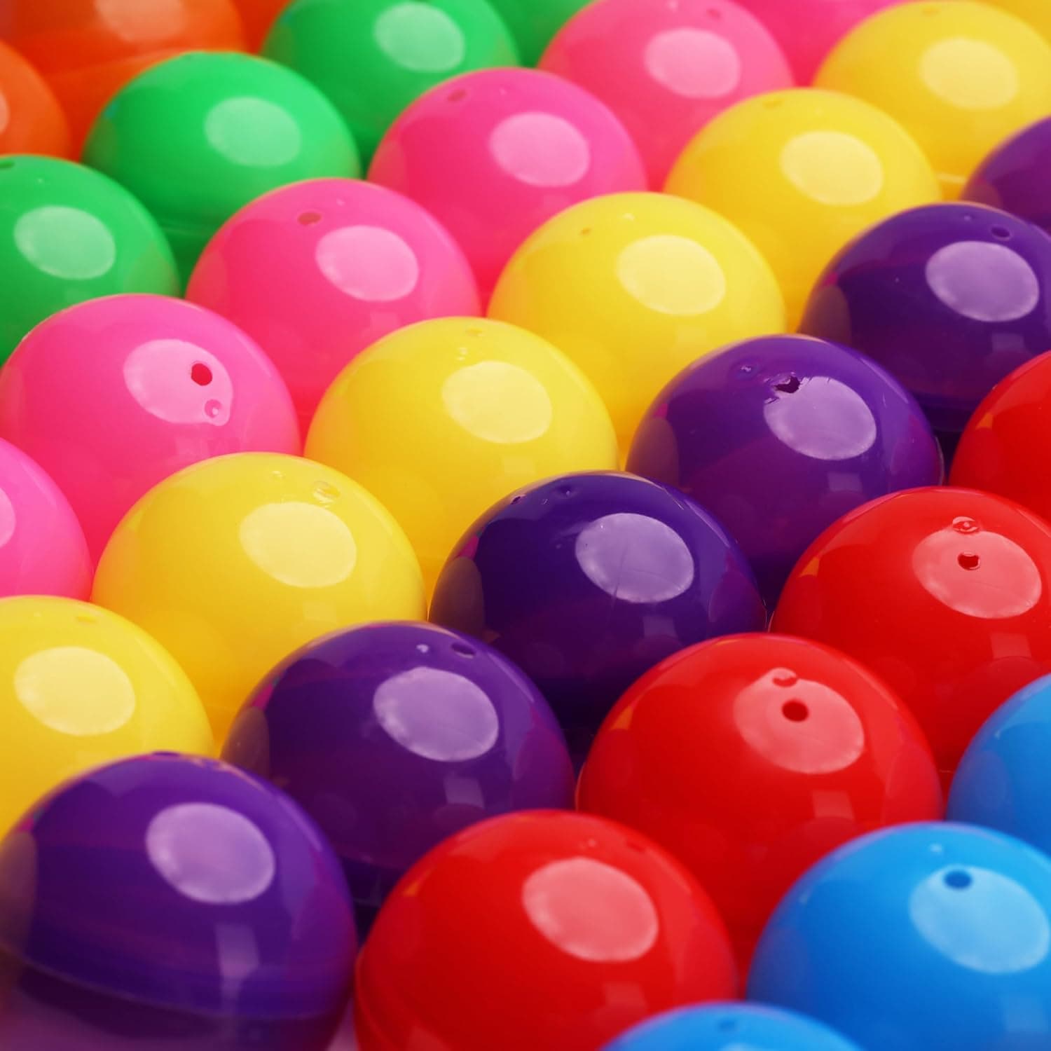 Máquina expendedora de cápsulas de 2.0 in, cápsulas redondas vacías de colores surtidos, 50 unidades | Cápsulas para máquina de chicles, contenedores para regalos de fiesta a granel, cestas de Pascua, regalos, rellenos de piñatas, suministros para manualidades