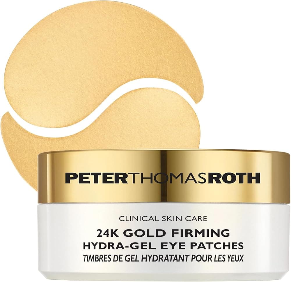 Peter Thomas Roth | Parches oculares de gel de hidra reafirmantes de oro de 24 quilates | Parches de máscara ocular con infusión de oro para líneas finas, patas de gallo y ojeras