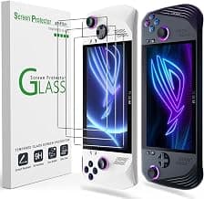 Protector de pantalla para ASUS ROG Xbox Ally X y Ally/ROG Ally X y Ally | Paquete de 3 vidrio templado 9H+, accesorios, fácil de instalar, sin burbujas, protección contra caídas de grado militar, HD transparente, 7'' 2023-2025