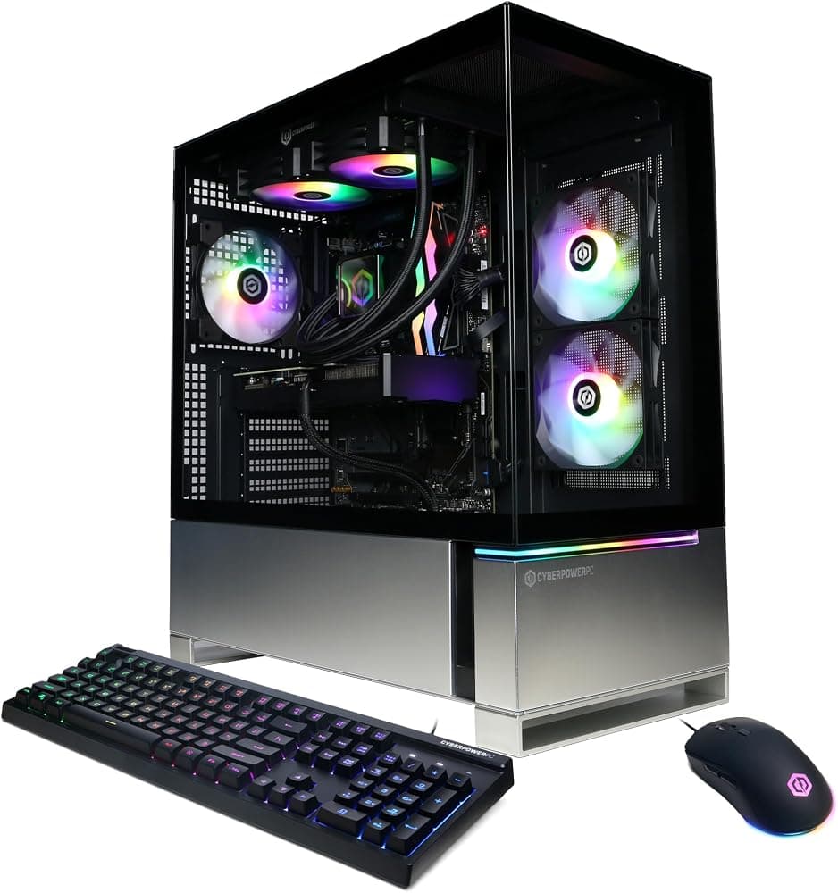 PC para juegos CyberPowerPC, AMD Ryzen 7 8700F, GeForce RTX 5060 Ti 16GB