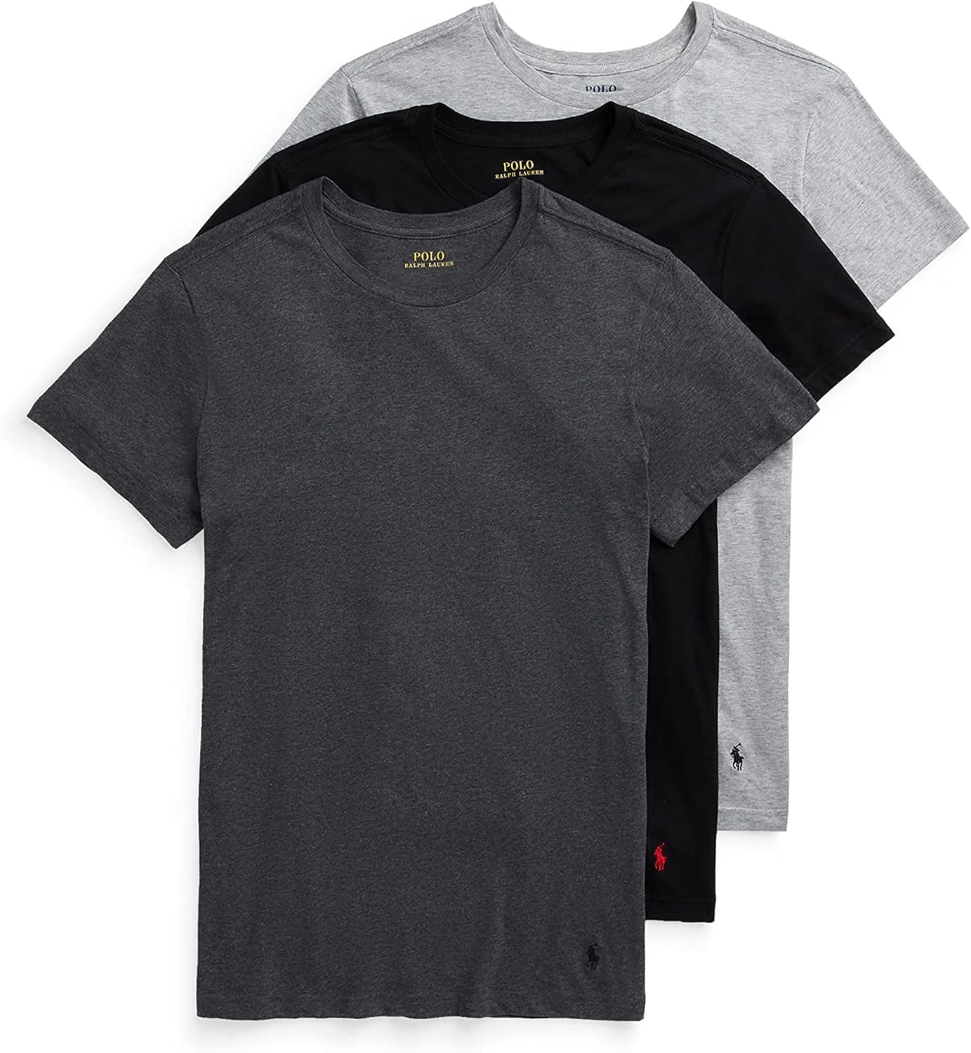 Polo Ralph Lauren Ropa interior para hombre, ajuste delgado, camiseta de algodón, paquete de 3