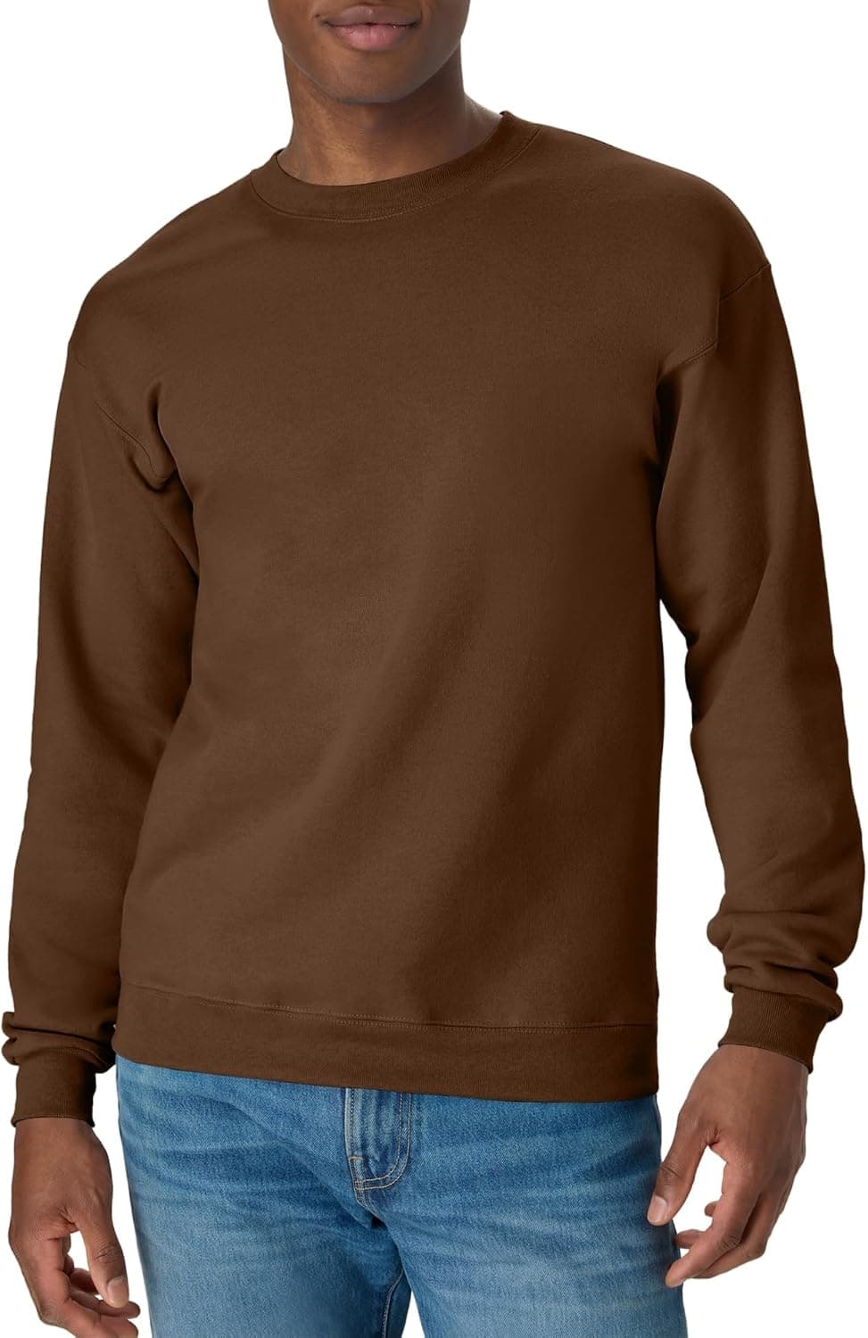 Sudadera Hanes para hombre, sudadera de cuello redondo EcoSmart Fleece, grande y alta disponible, pack de 1 o 2