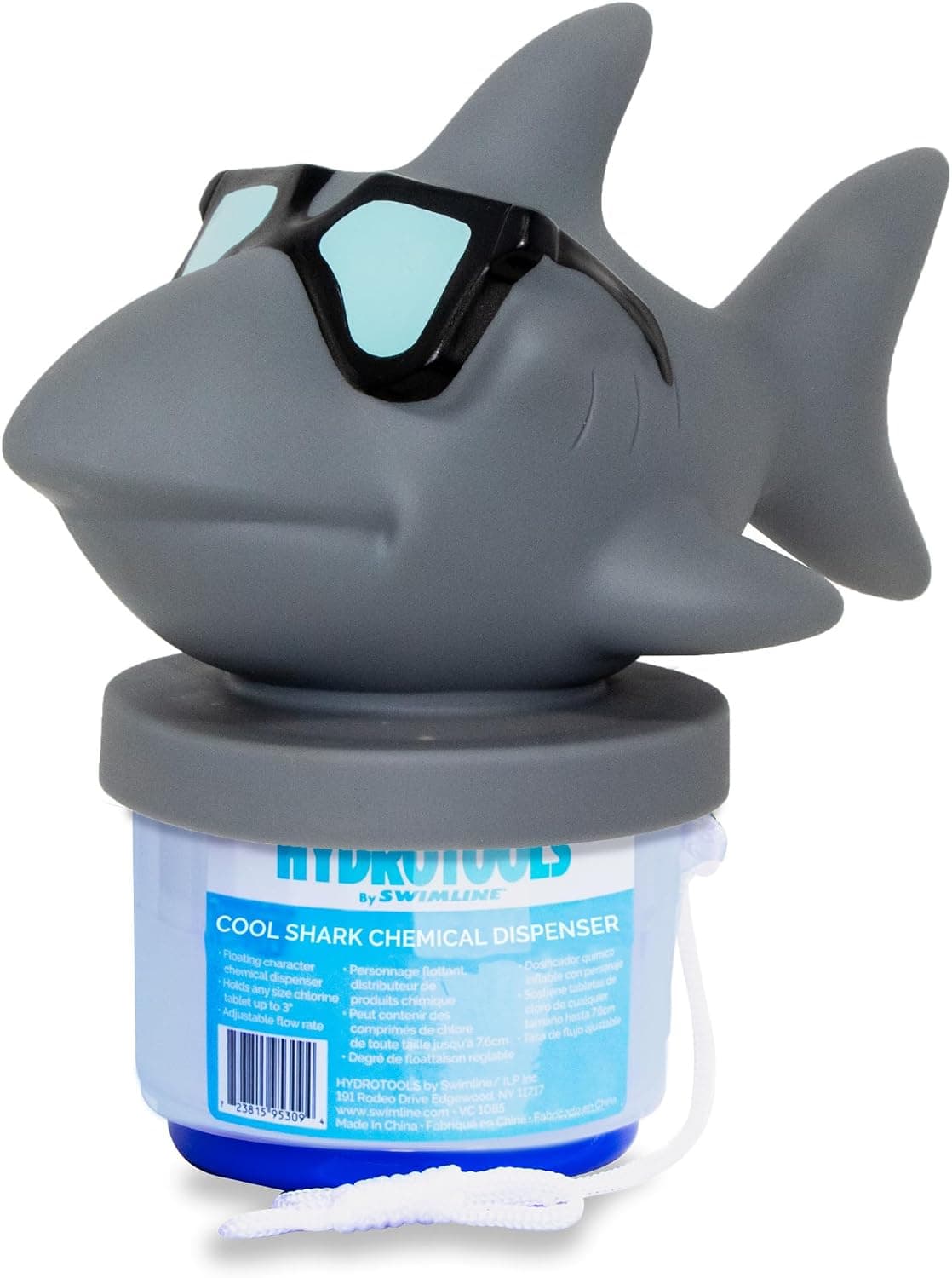 SWIMLINE | Large Capacity Floating Chlorine Tablet Dispenser | Cool Shark