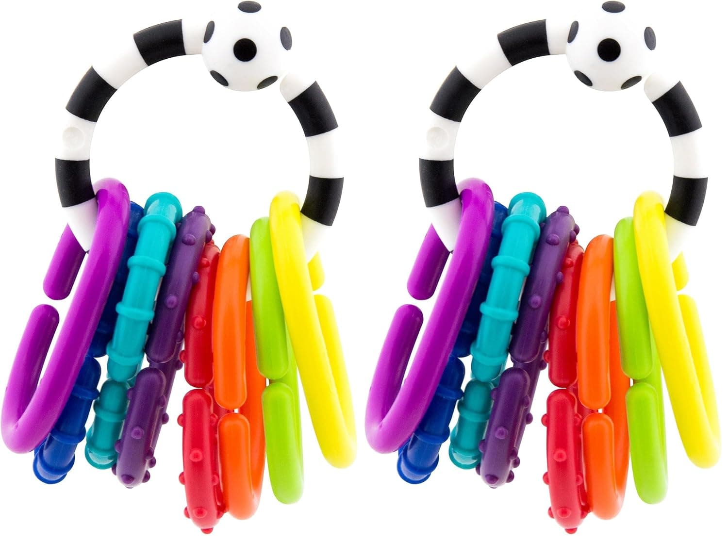 Eslabones Sassy Ring O, eslabones para cochecito o asiento de transporte, 0+ meses, juego de 9 piezas (paquete de 2)