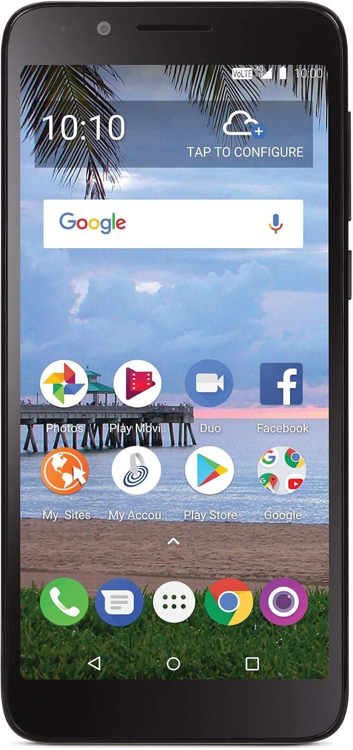 Smartphone prepago TracFone TCL LX 4G LTE con bloqueo de operador - Negro - 16 GB - Tarjeta SIM incluida - CDMA
