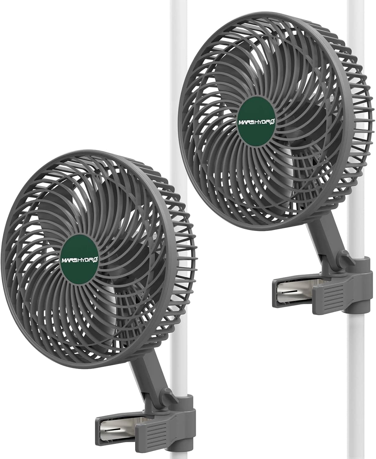 MARS HYDRO 2 ventiladores oscilantes para tienda de cultivo con clip de 6 pulgadas, 10 velocidades, motor EC | Ventilador resistente a la intemperie para plantas, refrigeración por circulación de aire para hidroponía, invernadero, admite Control de aplicaciones a través del controlador Icontrol