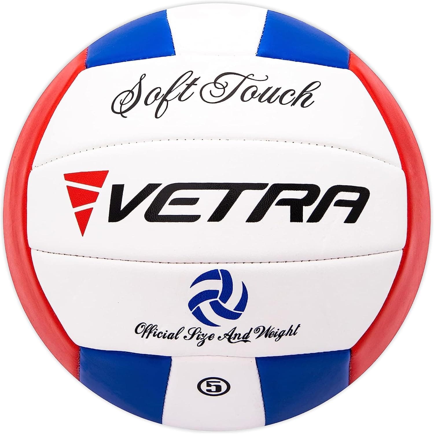 VETRA Premium, voleibol de tacto suave, talla oficial 5, equipo de entrenamiento de voleibol súper suave para prácticas de uso profesional y recreativo, deportes y al aire libre, mujeres y hombres