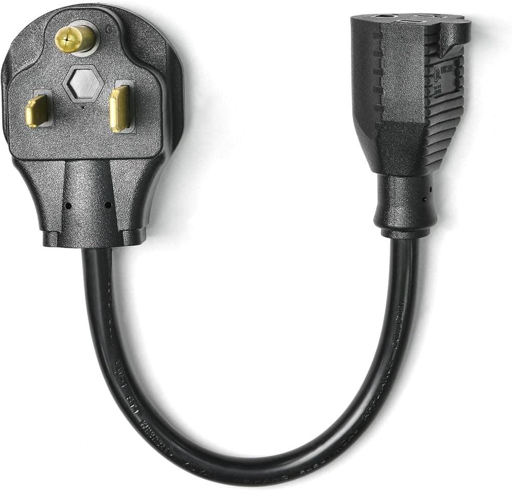 HITBOX Plug Adapter Cord, 30cm 11.8″ Long 14 AWG 2.08mm², NEMA 6-50P NEMA 5-15R Cord Adapter, Not Covert Voltage, Only Change Plug Style