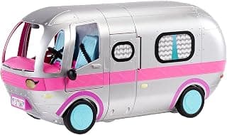 LOL Surprise Glamper – Plata Metálica, Juego de Muñecas Fashion Camper Deluxe, Más de 55 Sorpresas, Totalmente Amueblado, Luces y Sonidos de Trabajo, Regalo para Niños 4+