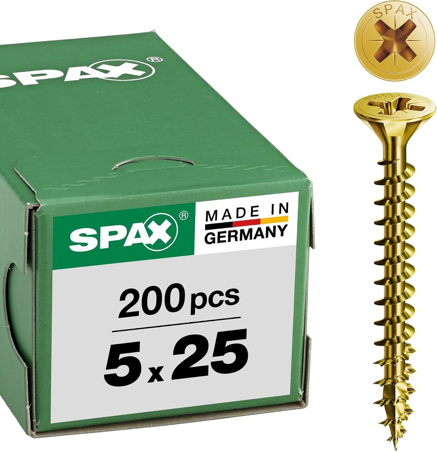 Spax – Tornillo universal cabeza avellanada Phillips Z 4Cut rosca completa galvanizado pasivado A2L – 1081020350123, 1081020500253