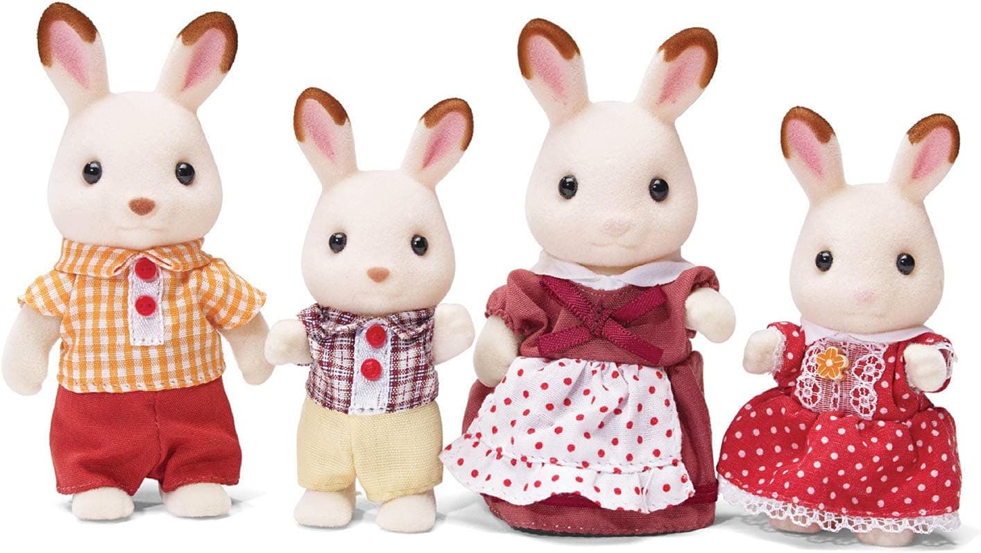 Calico Critters, Familia De Conejos Rayuela, Muñecas, Figuras De Casas De Muñecas, Juguetes Coleccionables