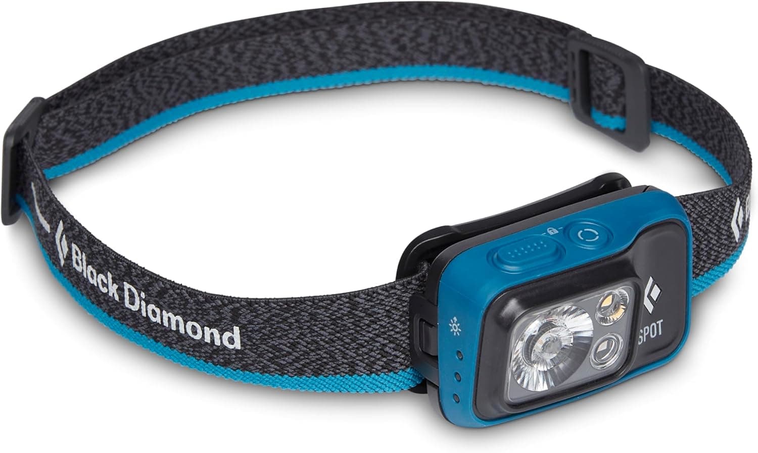 Linterna frontal BLACK DIAMOND Spot 400, alimentación AAA, regulable, resistente al agua, BD Azul | 400 lúmenes, visión nocturna en rojo, memoria de brillo, PowerTap, medidor de batería que rastrea el tiempo de ejecución, compatibilidad con combustible dual