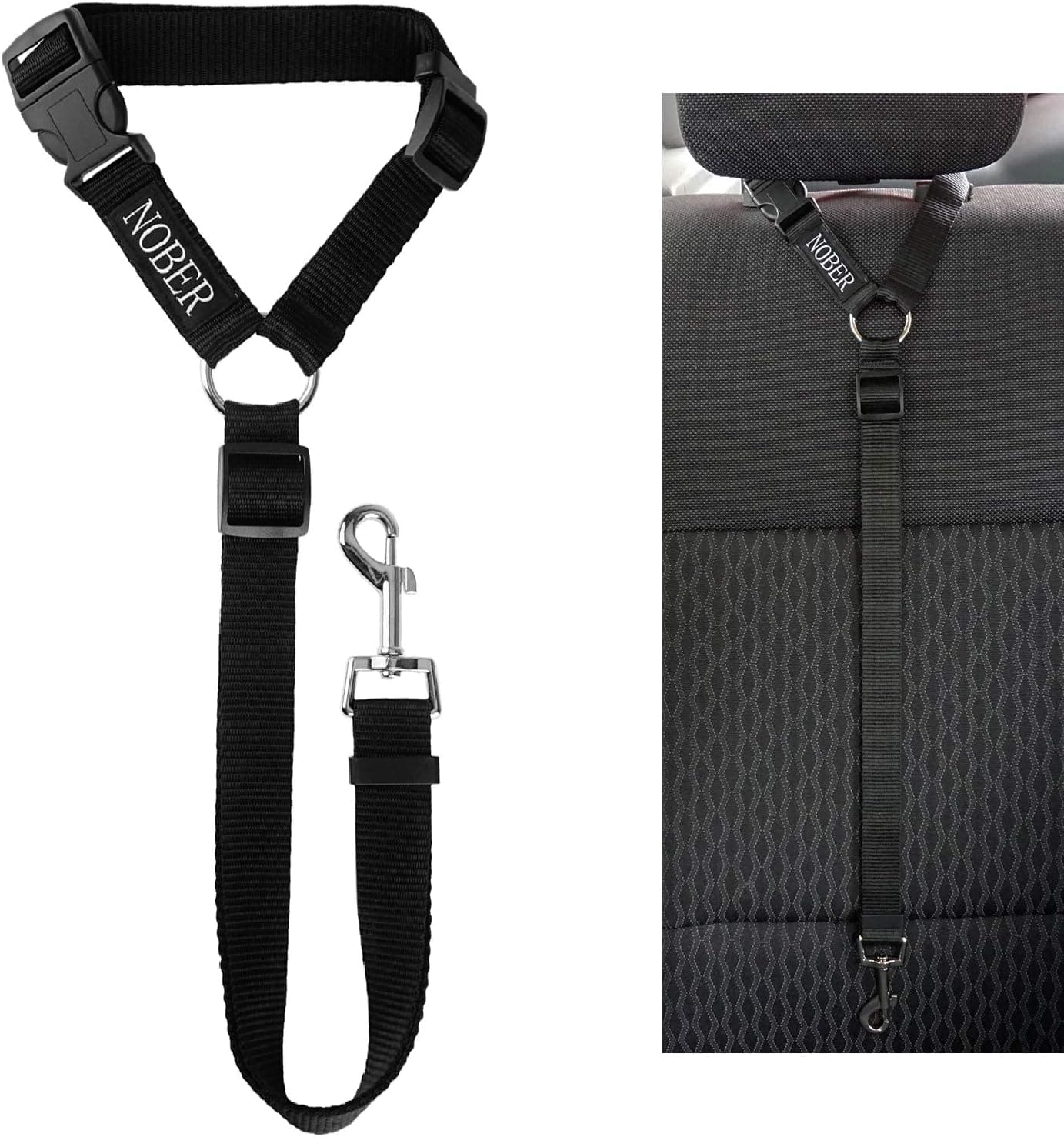 Cinturones de seguridad para perros y gatos, sujeción para reposacabezas de coche, correas de seguridad ajustables, arnés para cinturón de seguridad para vehículo, 1 paquete